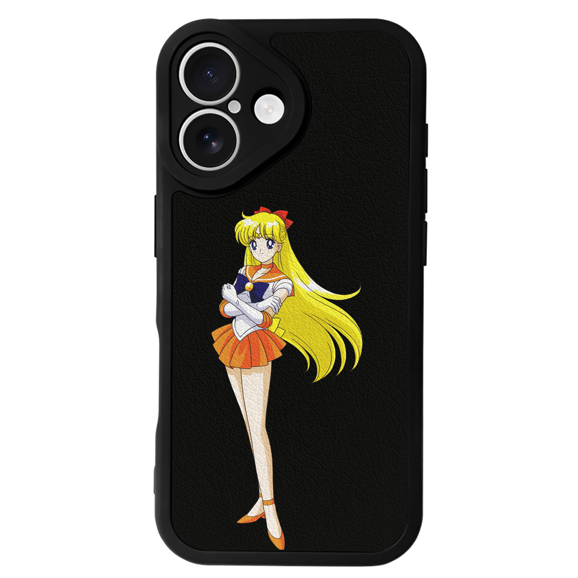 （画像用） 美少女戦士セーラームーン 愛野 美奈子 あいの みなこ Sailor Moon Aino Minako 【iPhone 16シリーズ対応】シリコンスマホケース（レザー調） 材質：シリコン